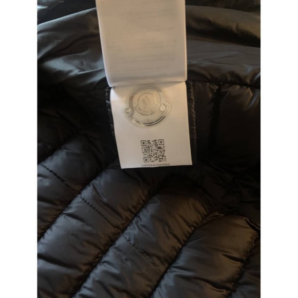 MONCLER BLACK MOTO JACKET WOMENS XL NEW W/TAGS - Picture 6 of 6